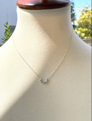 Dainty Silver Sunrise Necklace *0202