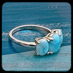 Summer Nights Larimar Ring •0030