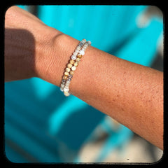 Neutral Stone Wrap Bracelet *0071