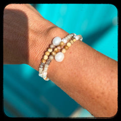 Neutral Stone Wrap Bracelet *0071