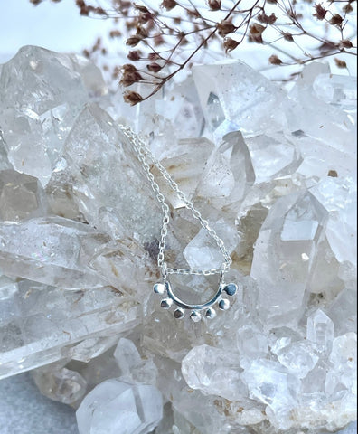 Dainty Silver Sunrise Necklace *0202