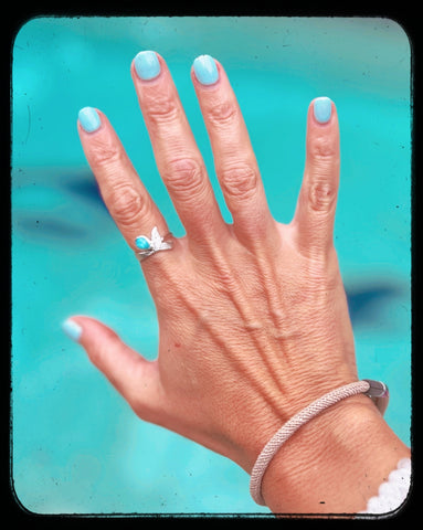 Larimar Mermaid Ring •0023