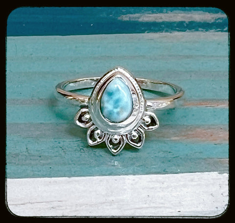 Caladesi Larimar Ring•0011