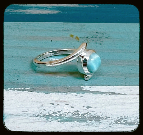 St John Larimar  Ring •0028