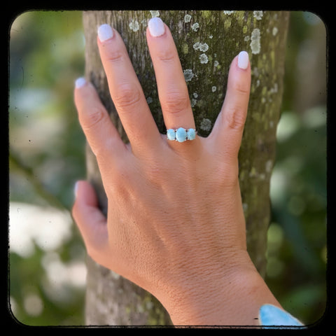 Summer Nights Larimar Ring •0030