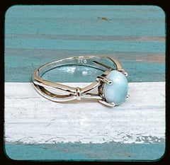 Bamboo Larimar Ring •007
