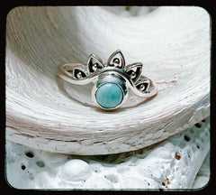 Larimar Boho Ring •0017