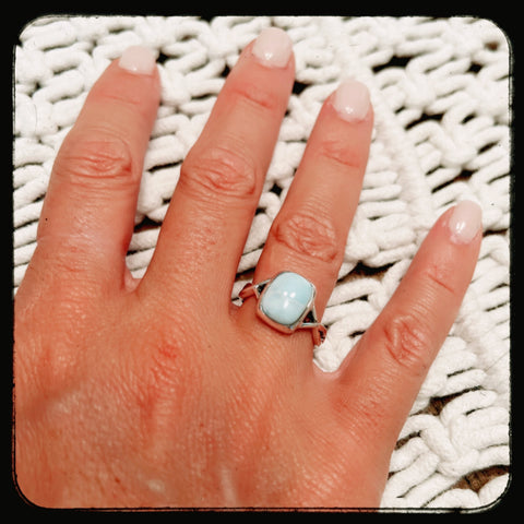 Larimar Saltwater Ring *0019