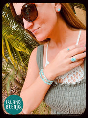 Larimar Reef Stud Earrings *0080