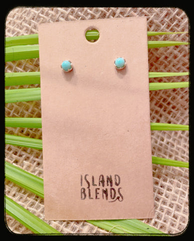 Tiny Larimar Studs *0084