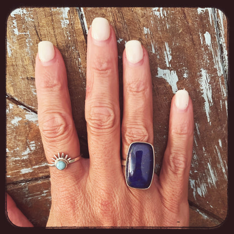 Lapis Adjustable Ring