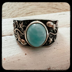 Octopus Larimar Ring •0025