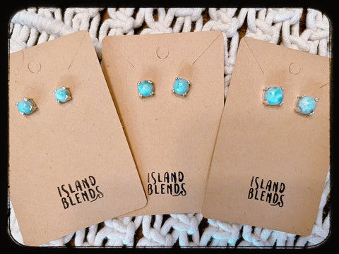 Larimar Reef Stud Earrings *0080