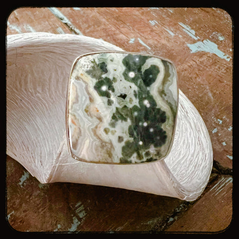 Ocean Jasper Adjustable Ring