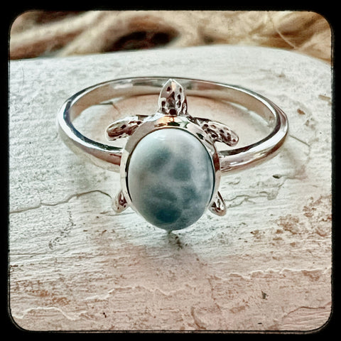 Turtle Too Larimar Ring *0032