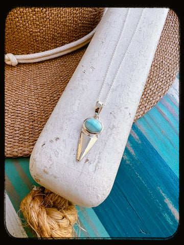 Shark Tooth Larimar Necklace *0056