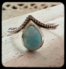 St Pete Larimar Ring •0029