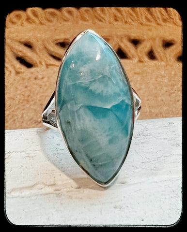 Treasure Cay Larimar Ring- Size 6