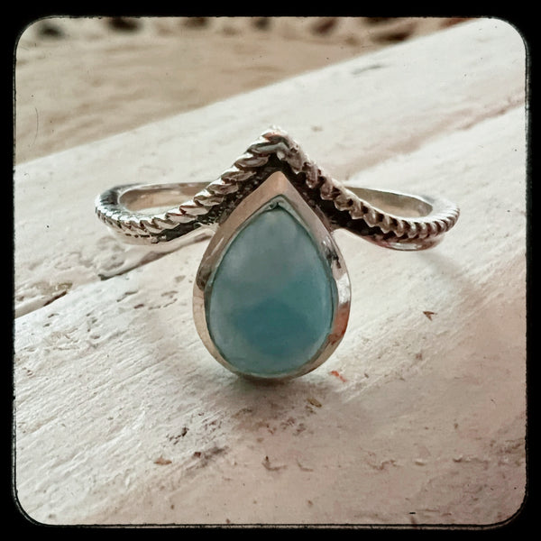 St Pete Larimar Ring •0029