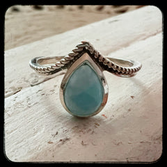 St Pete Larimar Ring •0029