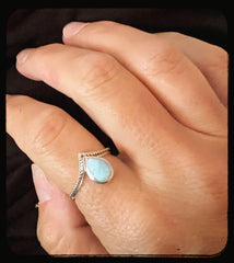 St Pete Larimar Ring •0029