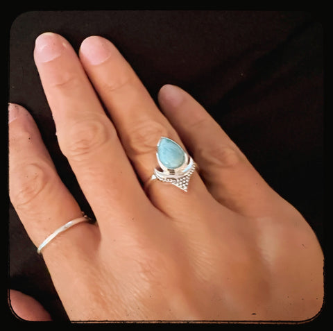 Tulum Larimar Ring