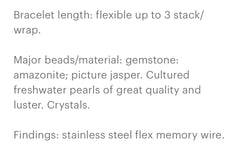 Neutral Stone Wrap Bracelet *0071