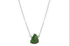 Raw Chrome Diopside Necklace
