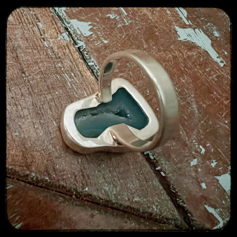 Seafoam Agate Adjustable Ring