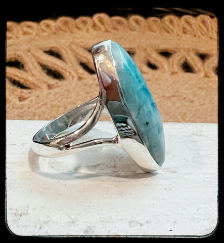 Treasure Cay Larimar Ring- Size 6