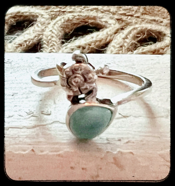 Sea Turtle Larimar Ring •0026